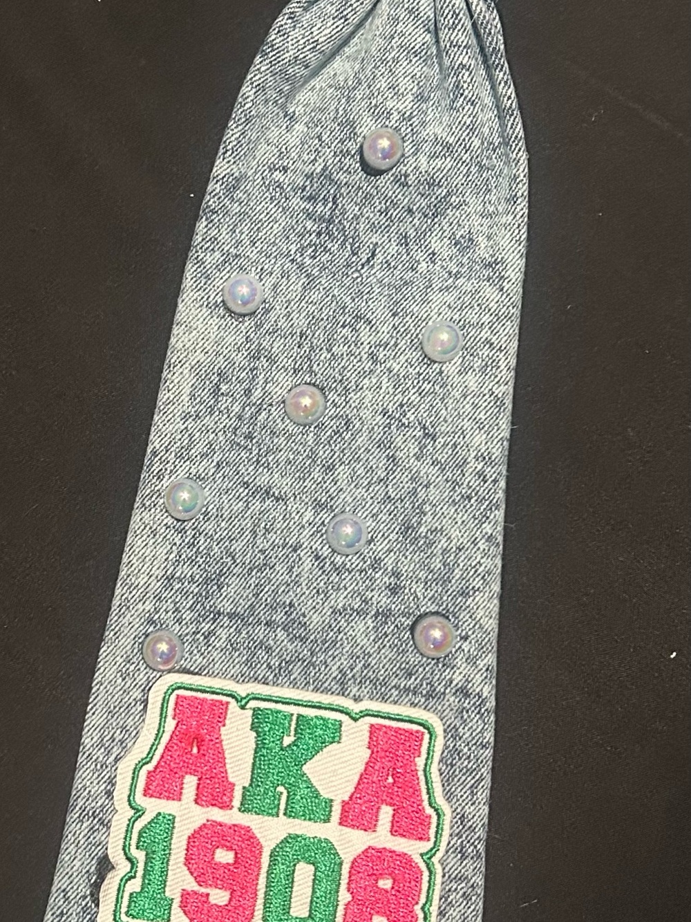AKA Denim with Pearl Tie - Picture 2 of 3